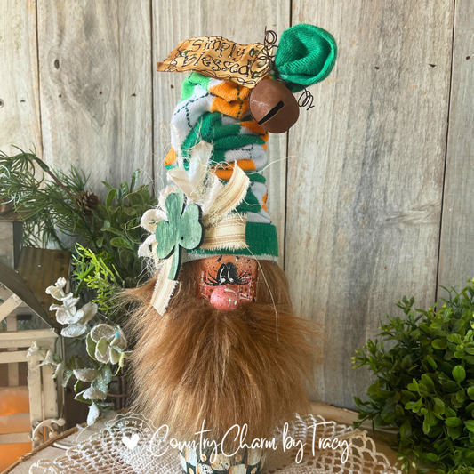 Oliver Leprechaun Hand-Painted Bottle- TALL Coke Bottle Design (13")