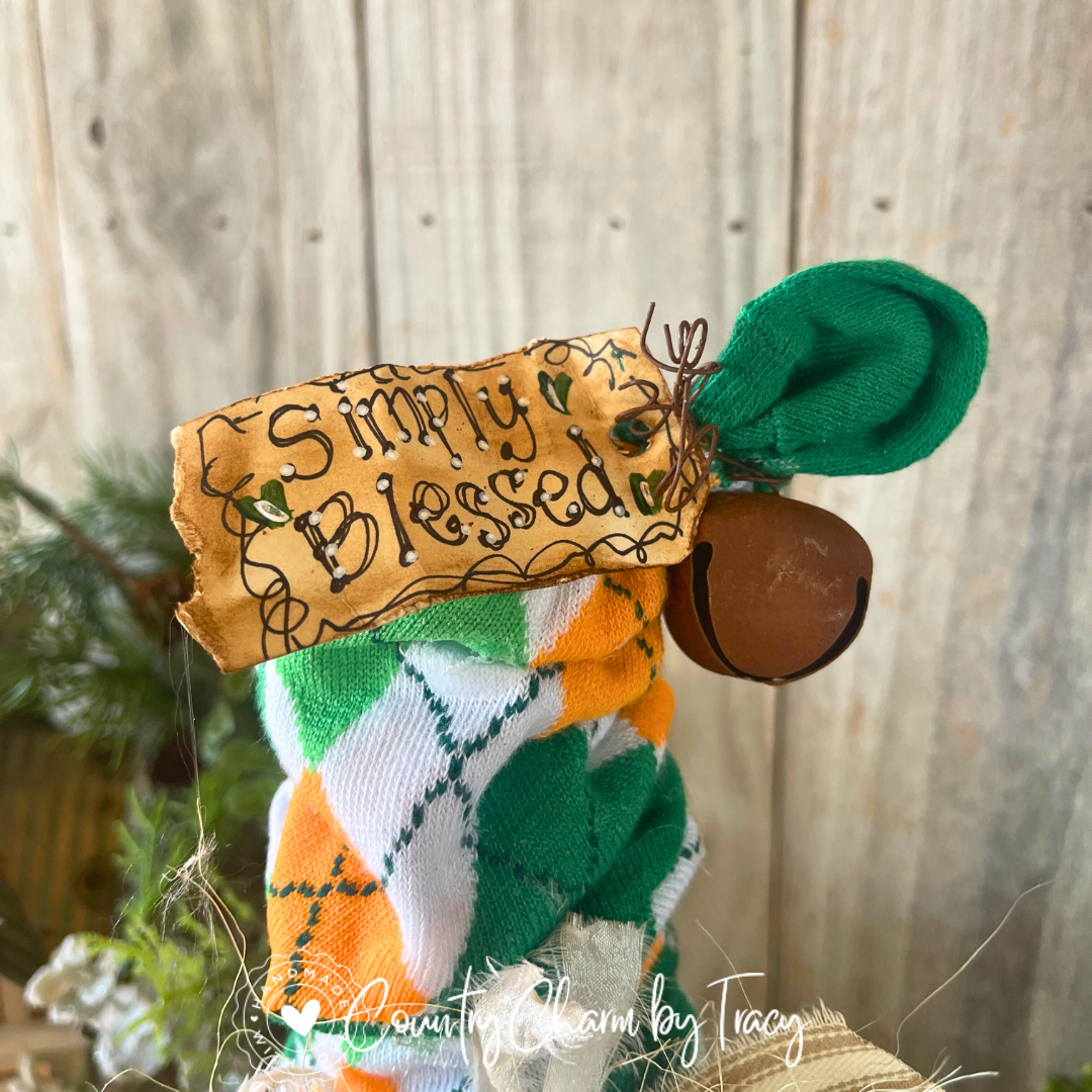 Oliver Leprechaun Hand-Painted Bottle- TALL Coke Bottle Design (13")