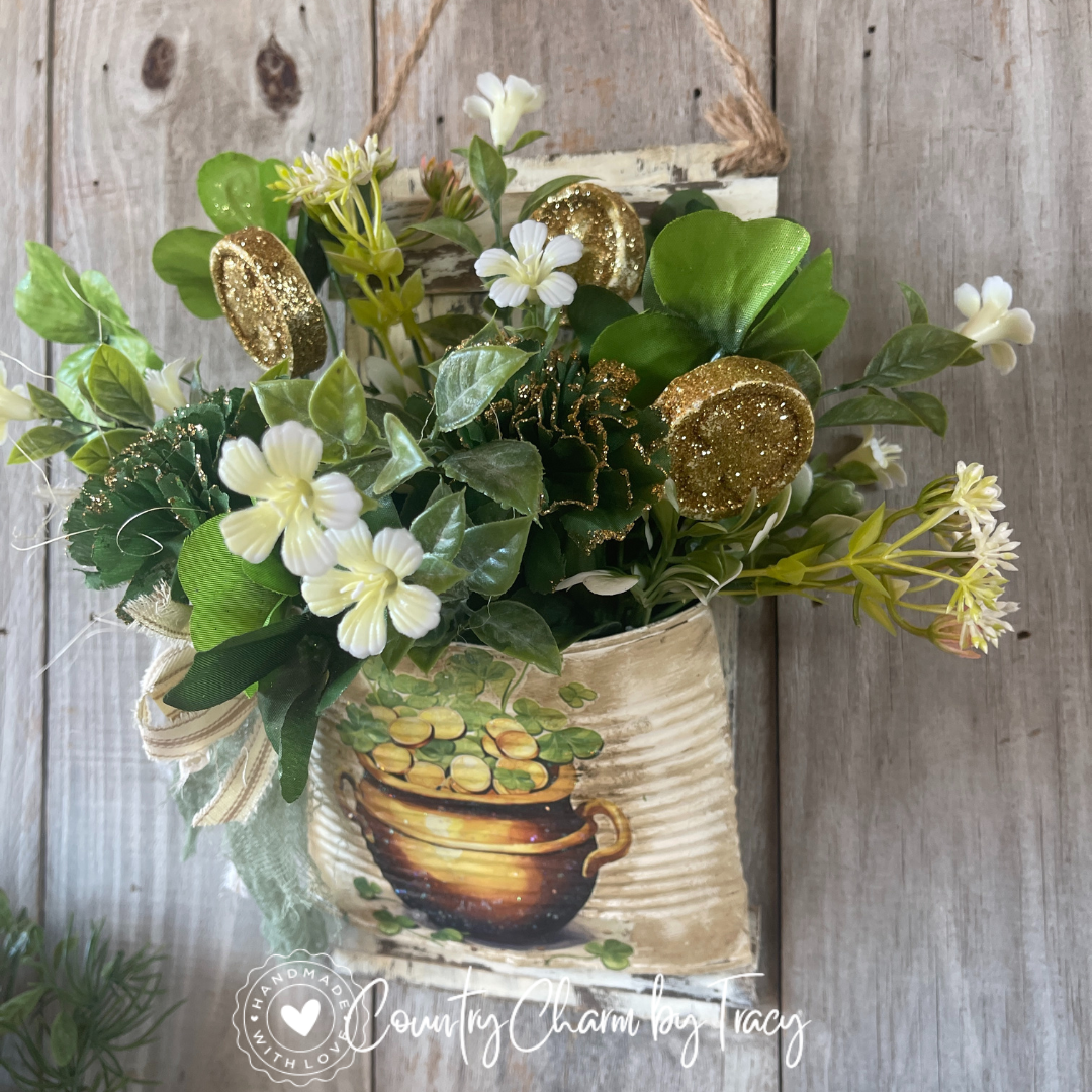 Pot of Gold Rustic Wall Pocket | Lucky Little Things St. Patrick’s Decor