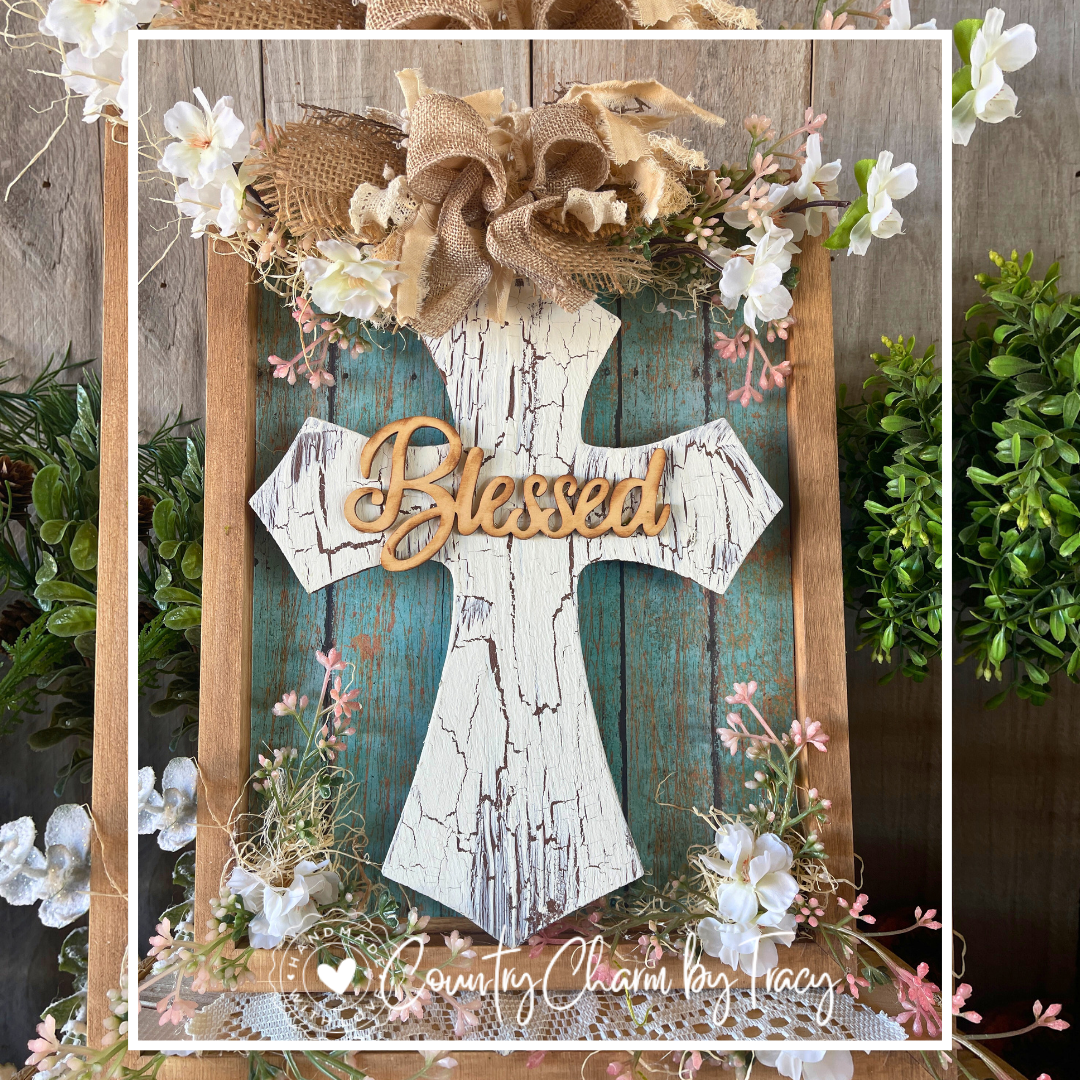 Rustic Cross Decor - Perfect for Spring or Everyday Home