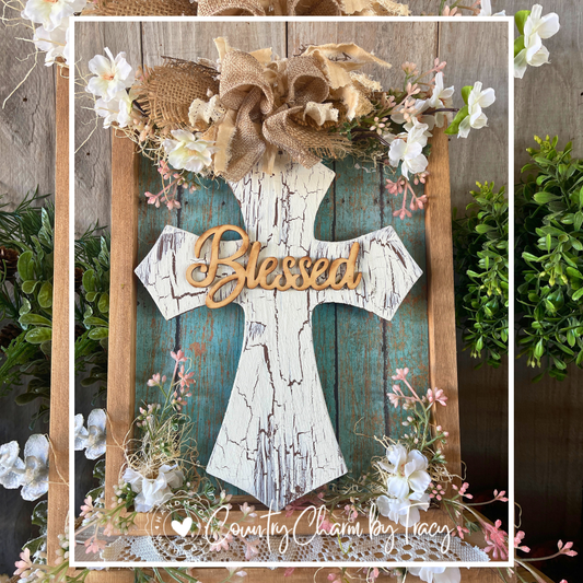 Rustic Cross Decor - Perfect for Spring or Everyday Home