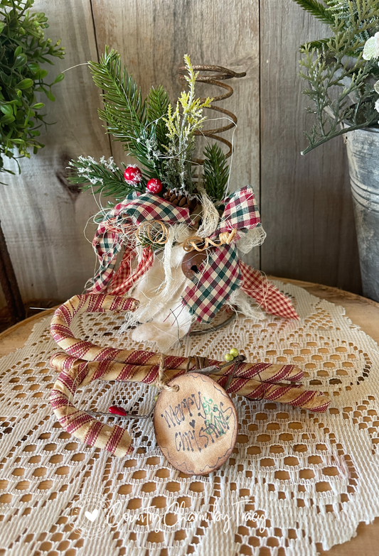 Vintage Spring with Fabric-Wrapped Candy Canes Decor
