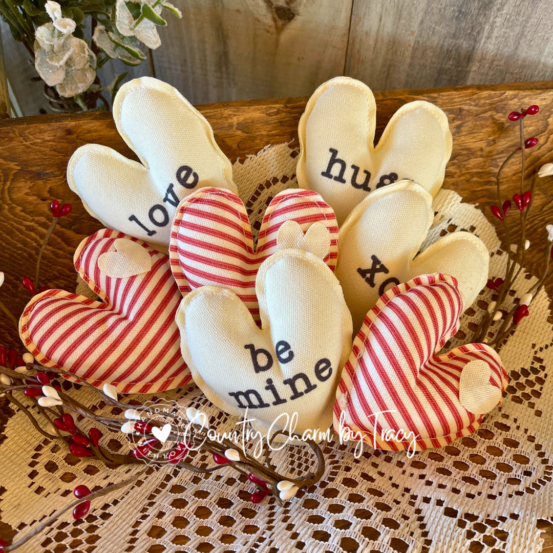 Valentine Stuffed Heart Bowl Fillers – Set of 7