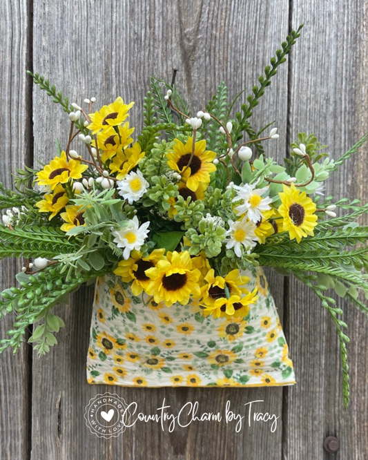 🌻 Sunflower Smashed Can Wall Hanger – FREE SHIPPING