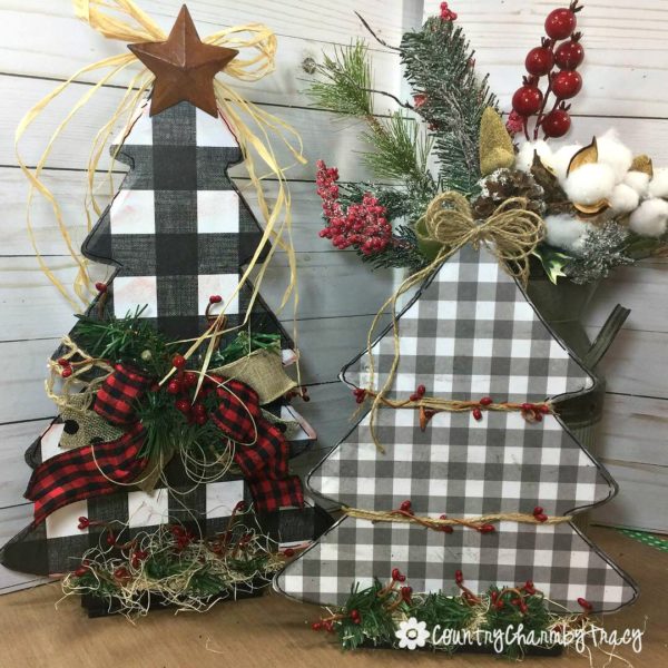 DIY Dollar Store Christmas Trees ~ {Country Charm} by Tracy